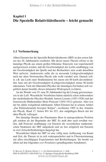 pdf - Textfragment - Kleines 1x1 der Relativitätstheorie