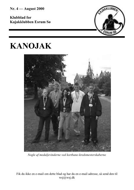 Nr. 4 - august 2000 - Kajakklubben Esrum Sø