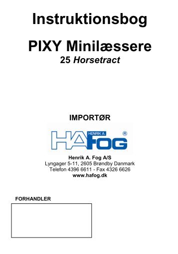 Pixy 25 Horsetract - Henrik A Fog A/S