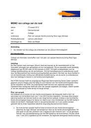 Memo (13-03-2012) en Plan van aanpak inzake herstructurering wsw