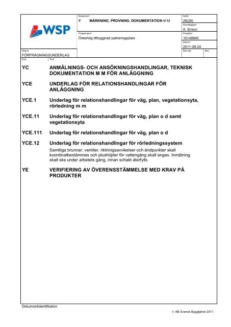 Utbyggnad parkeringsplats Ödeshögs kommun Teknisk Beskrivning ...