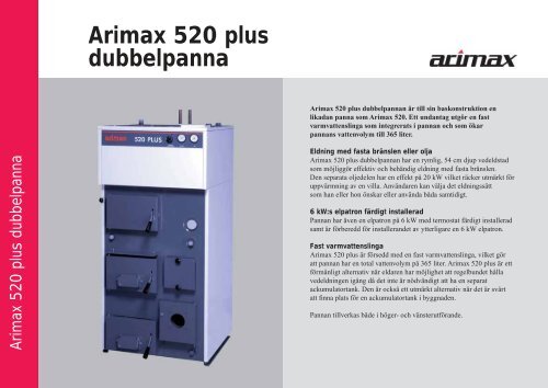 Arimax 520 plus dubbelpanna