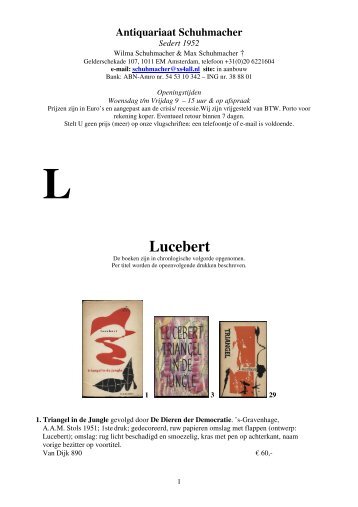 Lucebert - Antiquariaat Schuhmacher