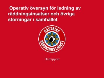 Projektredovisning, Operativ ledningsorganisation - Gästrike ...