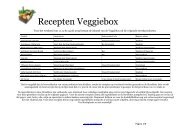 Recepten Veggiebox - Streekbox