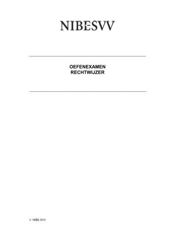 OEFENEXAMEN RECHTWIJZER - NIBE SVV