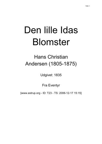Den lille Idas Blomster