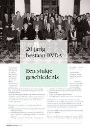 20 jarig bestaan BVDA Een stukje geschiedenis