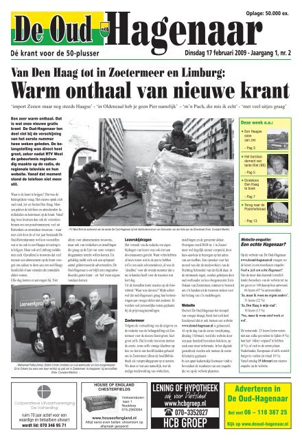 Warm onthaal van nieuwe krant - De Oud-Hagenaar