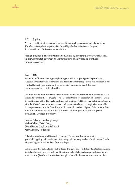 Fjärrvärmecentral och frånluftsvärmepump.pdf - Svensk Fjärrvärme