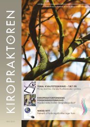 kiropraktoren nr. 5 - oktober 2010 - Dansk Kiropraktor Forening