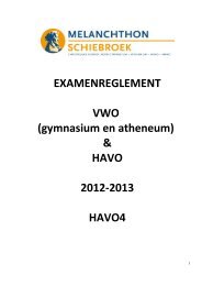 Examenreglement Havo-4 2012-2013 def - Melanchthon