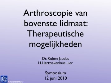 Symposium 12 juni 2010 - Orthopedie Lier