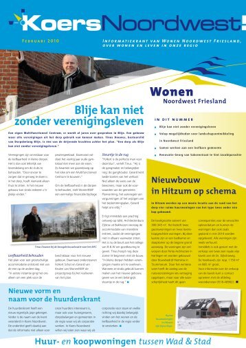 Blije kan niet zonder verenigingsleven - Wonen Noordwest Friesland