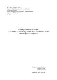 När ungdomarna får ordet. En kvalitativ studie av ... - Magelungen