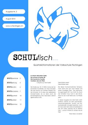 Schulfisch-Ausgabe 3 - Volksschule Fischingen