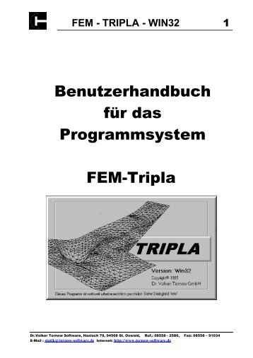 Benutzerhandbuch f r das Programmsystem FEM-Tripla - Tornow ...