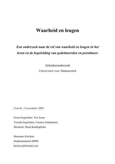 prostituee voor psychiatrische patienten