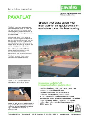 Pavaflat voor warme platte daken - Ecologischbouwen.be