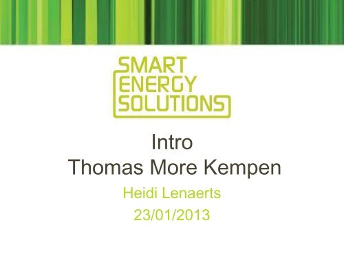 Smart Energy Solutions - Kenniscentrum Energie