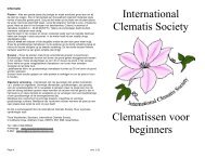 Clematissen voor beginners v202 - International Clematis Society