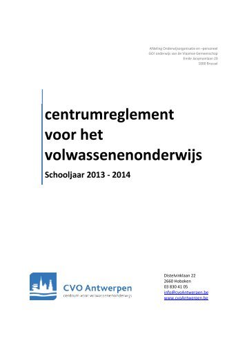 3 Ons centrum - CVO Antwerpen