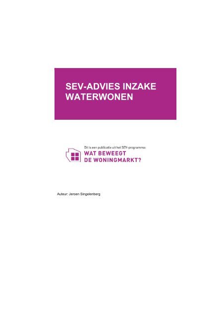 SEV-ADVIES INZAKE WATERWONEN - Nova