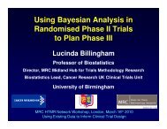 Bayesian analysis of phase II trials to plan phase III trials