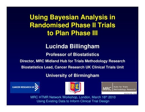Bayesian analysis of phase II trials to plan phase III trials