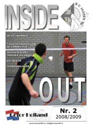 IN DIT NUMMER: TUSSENSTANDEN VAN DE ... - BV Huizen '96