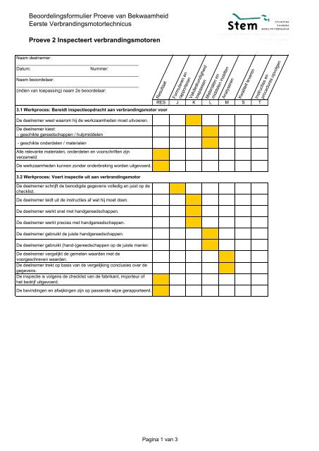 Beoordelingsformulier PvB 2 EVMT 90900 2012-2013 - IBKI