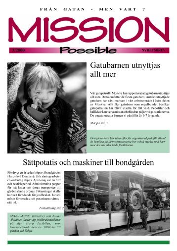 Sättpotatis och maskiner till bondgården ... - Mission Possible