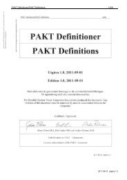PAKT Definitioner / PAKT Definitions - Vattenfall