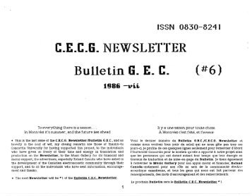 Bulletin G. E. C. - CEC