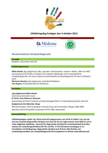 Muskuloskeletal ultraljudsdiagnostik - LSR