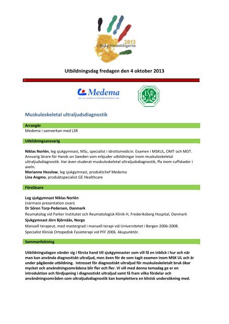 Muskuloskeletal ultraljudsdiagnostik - LSR