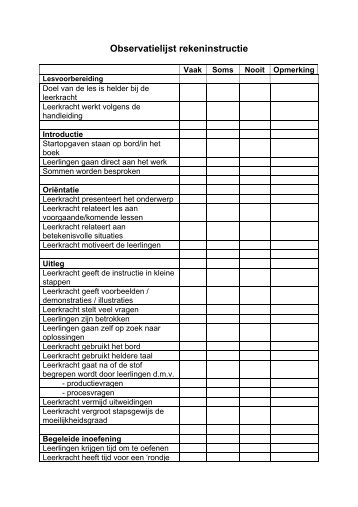 Observatielijst rekeninstructie (pdf)