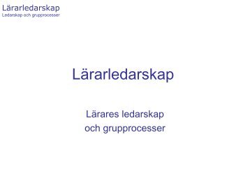 Lärarledarskapet