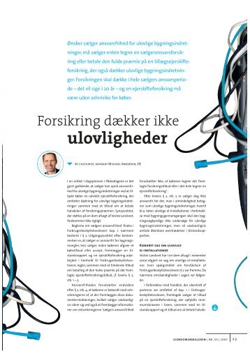 Forsikring dækker ikke ulovligheder