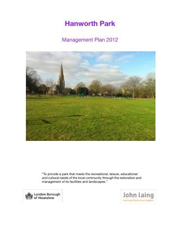 Hanworth Park Management Plan - Hounslow.info