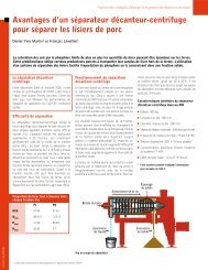 Avantages d'un séparateur décanteur-centrifuge pour séparer - IRDA