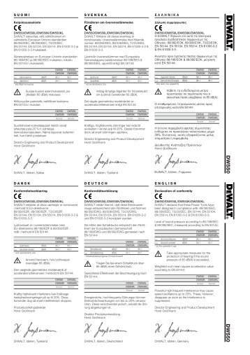 DW550 DW550 - Service - DeWALT