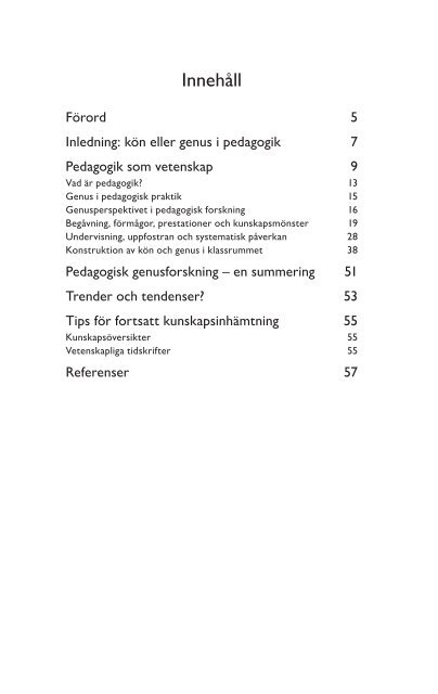 Genusperspektiv på pedagogik - Nationella sekretariatet för ...