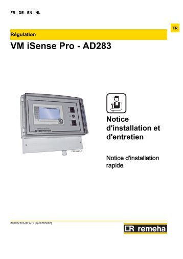 Régulation VM iSense Pro - AD283 - Remeha Commercial Boilers