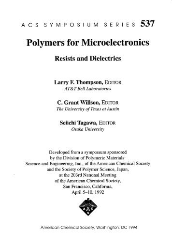 Polymers for Microelectronics