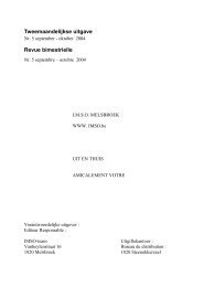 Tweemaandelijkse uitgave Revue bimestrielle - Imso.be