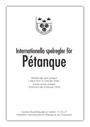 Regelboken - Internationella spelregler för Pétanque - AIK