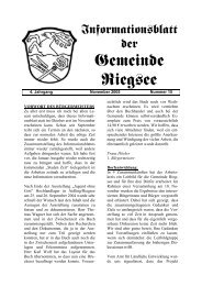 Gemeinde Riegsee - Verwaltungsgemeinschaft Seehausen am ...