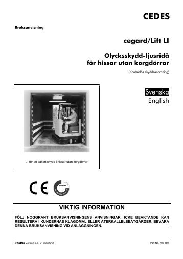 cegard/Lift LI Svenska English - Cedes