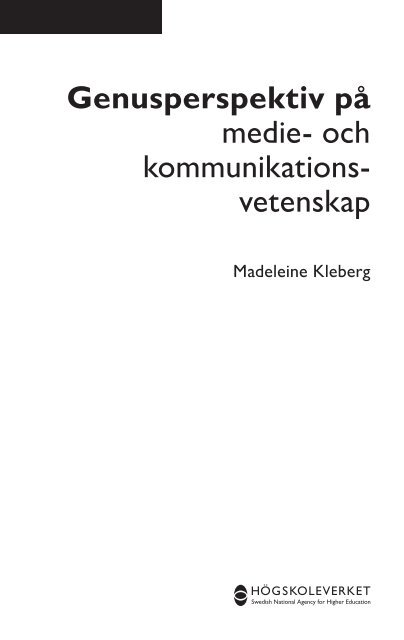 Genusperspektiv på medie- och kommunikationsvetenskap (pdf 286 ...